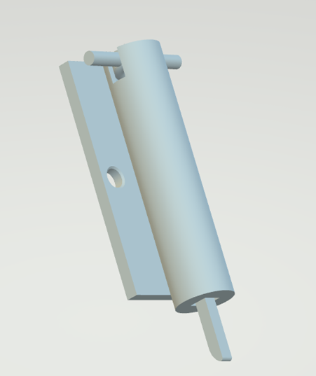 CAD drawing of the lock mechanism